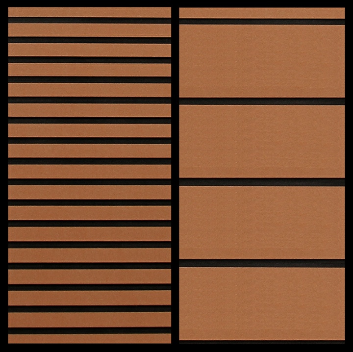FlexDek Brown on Black two-tone marine EVA foam material sample