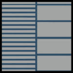 FlexDek Gray on Dark Blue two-tone marine EVA foam material sample